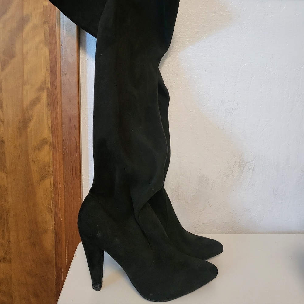 French Connection Black Over the Knee Boots
